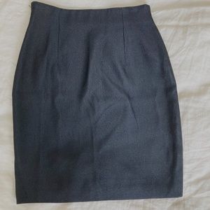 Vintage Gianni Versace Couture Ribbed Silk Wool Mini Pencil Skirt